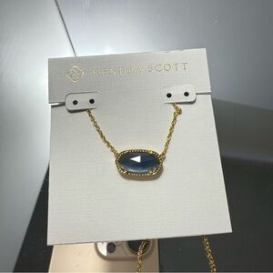 Kendra Scott Gold and Blue Pendant Necklace